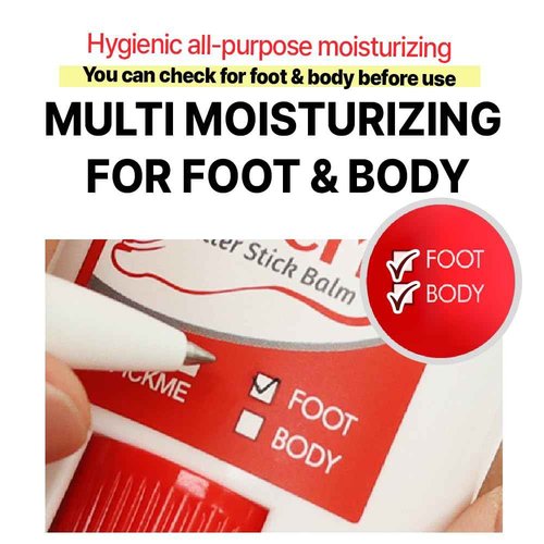 MEDIPICKME Foot & Body Shea Butter Stick Balm 0.71 oz foot cream for dry cracked heels and feet, Multi moisturizing stick,Made of Shea Butter, OliveOil, Sunflower Oil, Argan Oil.