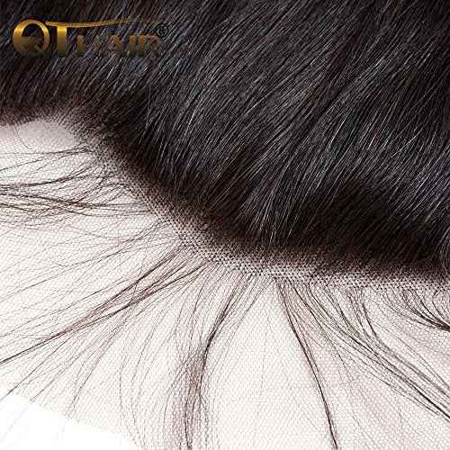 QTHAIR 16A 13X4 Loose Deep Wave Swiss Lace Frontal Transparent HD Ear to Ear Lace Frontal 20" Brazilian Loose Deep Wave Human Hair for Black Women 150% Density