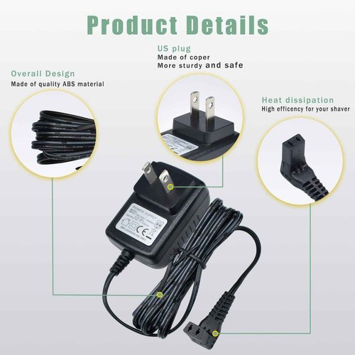 5V Power Adapter Charger for Wahl, Charger Replacement Compatible with Wahl Trimmer Models 5616L, 5701, 9818A, 9818-5001, 9864, 9870, 9884L2, 9896, 9899, SS2L, WSS3L,Trimmer Power Supply Charging Cord