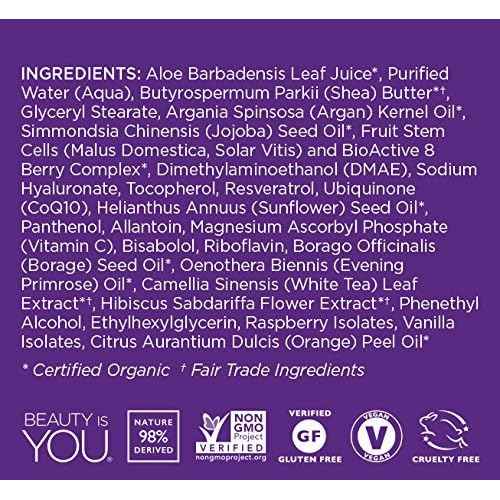 Andalou Naturals Hyaluronic DMAE Lift and Firm Cream, 1.7 Ounce (Pack of 2)