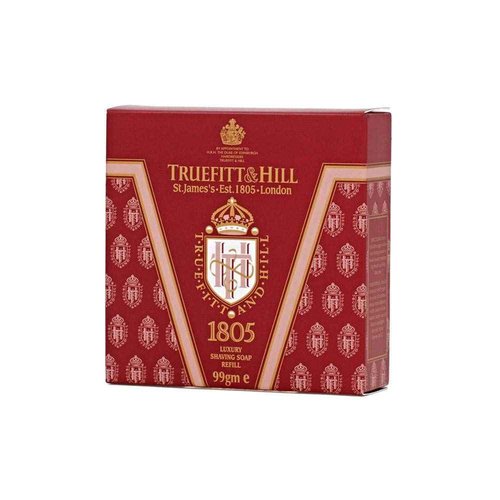 Truefitt & Hill Luxury Shaving Soap Refill for Acacia Wood Bowl - 1805 - Hydrating, Rich Lather for a Closer, Smoother Shave, Gentle on Sensitive Skin, Perfect for Refills - 3.3 oz