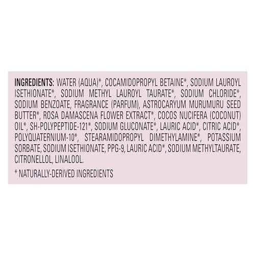 Love Beauty and Planet Vegan Collagen Moisture Shampoo Murumuru Butter & Rose Pack of 4 for Color-Treated Hair Vibrancy, 13.5 oz