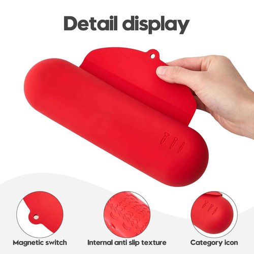 JASAQE Silicone Makeup Brush Holder, Large Travel Makeup Brush Case, Soft Portable Cosmetic Face Brushes Holder