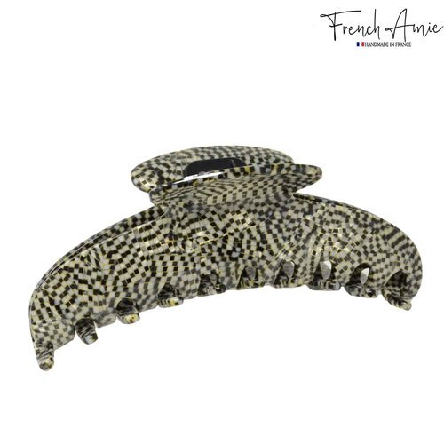 French Amie Contour Opera Large 4 ¾” Handmade Cellulose Jaw Hair Claw Clips for Thick Hair Women Hair Accessories