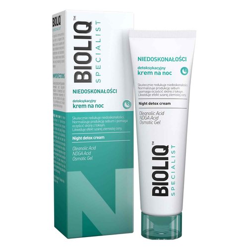 Bioliq - Specialist Night Detox Cream - for Imperfection-Prone Skin, Oleanolic Acid, NDGA, Osmotic Gel for Sebum Control and Toxin Cleansing - 30ml