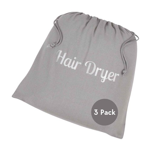 Hair Dryer Bags - Great for Organization and Storage at Home or Travel (3 Count)