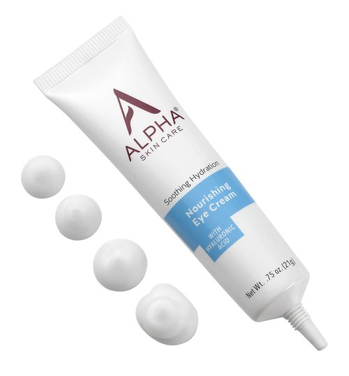 Alpha Skin Care Nourishing Eye Cream with Hyaluronic Acid | Anti-Aging Formula | Soothing Hydration | Reduces the Appearance of Lines & Wrinkles | For All Skin Types | 0.75 Oz
