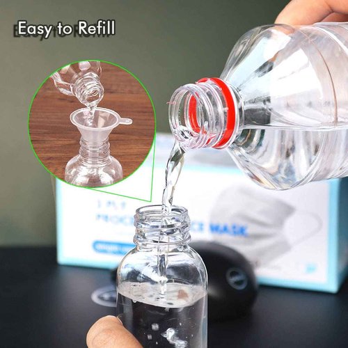 KwoKmarK Small Spray Bottles, Hair Spray Bottle 3.5oz/100ml Clear Plastic Fine Mist Travel Size Mini Empty Bottle Set Refillable Reusable Liquid Container for Essential Oils Water Squirt (2 Pack)