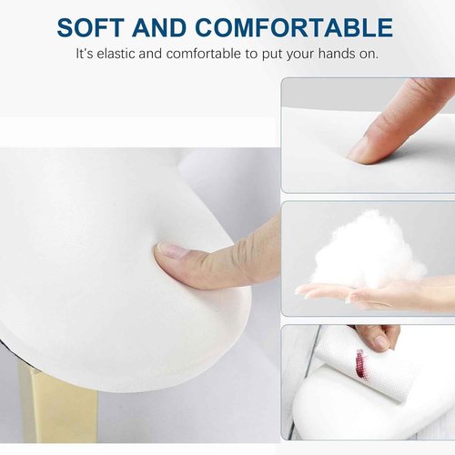 Ankysasky Nail Arm Rest, PU Leather Nail Tech Arm Rest,Foldable Arm Rest for Nails Tech U-Shaped Hand Rest Manicure Hand Rests for Foot Hand Rest (White)