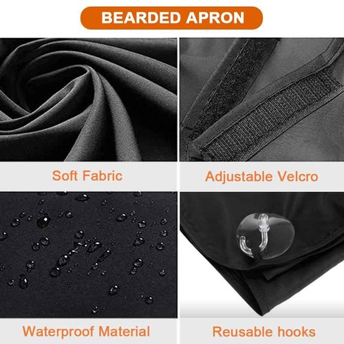 ztarraum Beard Bib Beard Apron, Beard Gather，Shaving and Trimming, Non-Stick Grooming Cloth with 2 Suction Cups, Best Gifts for Men,Valentine's Day Gift