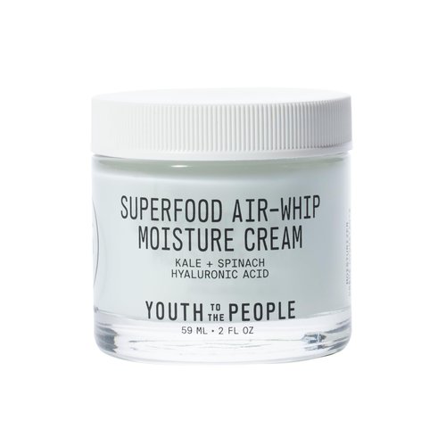 Youth To The People Superfood Air-Whip Moisture Cream Full Size - Kale + Green Tea Hyaluronic Acid Face Moisturizer, Smooths + Hydrates Up to 48HR with Dewy Glow, Non-Greasy Lightweight Gel - 2 fl oz