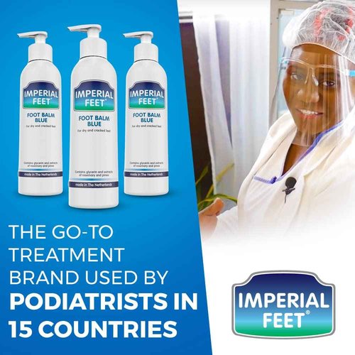 Imperial Feet Foot Balm Blue - Cream for Dry Skin - for Dry feet - Dry and Cracked Feet - Rosemary & Eucalyptus - 150ML