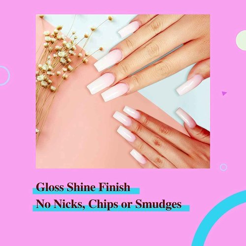 AIMEILI Hema-Free No Wipe Top and Base Coat Set, and Natural Sheer Pink Color Gel Set