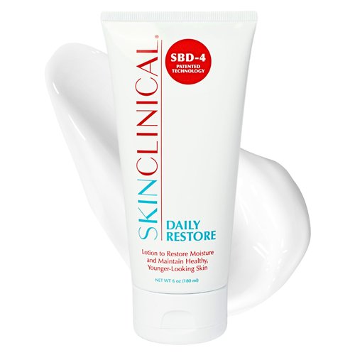 SkinClinical Daily Restore Hydrating and Moisturizing Body Lotion For Very Dry Skin, Psoriasis and Eczema Aftercare, Nourishes Skin with SBD-4 Patented Ingredient, Unscented Body and Face Lotion, 6 oz