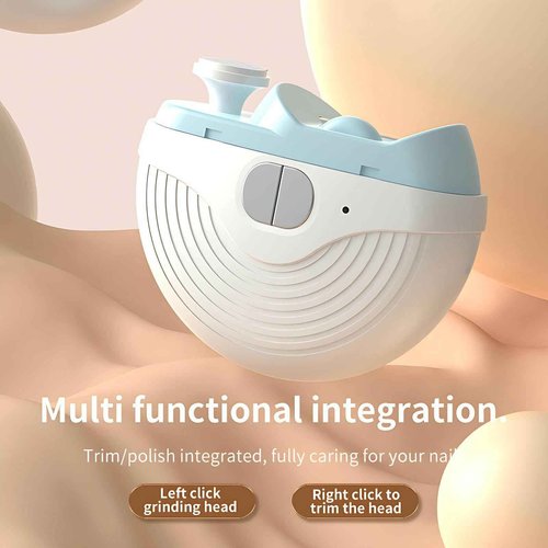 Electric Nail Clipper for Seniors & Adults, 2-in-1 Electric Toenail & Fingernail Clipper with 2 Grinding Heads, Gentle Nail Trimmer for Thick & Hard Nails, Low Noise, USB Rechargeable & Portable