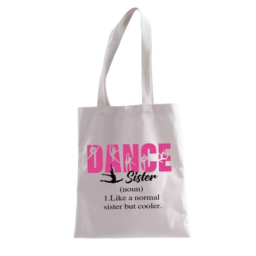 Dance Sister Cosmetic Bag Dancing Gift Ballet Dancer Gift Little Sister Big Sis Gift Gifts For Dance Sister (DANCE sister tote bag)