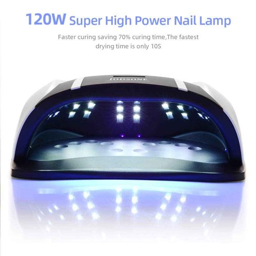 JODSONE 120W U V LED Nail Lamp for Two Hand, Led Light for Gel with 54 Pcs Light Bead, Quick Curing Gel Polish, Nail Dryer Suitable Salon and Home Use, Black