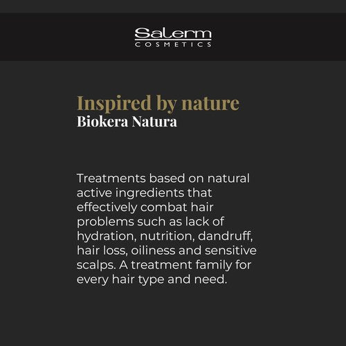 SALERM - Oily Hair Treatment - Intensive Grease Treatment Biokera Natura - 6 x 10 ml - Intensive Lotion for Oily Hair - with Proteins, Amino Acids, and Beer Yeast - Sebum Regulating