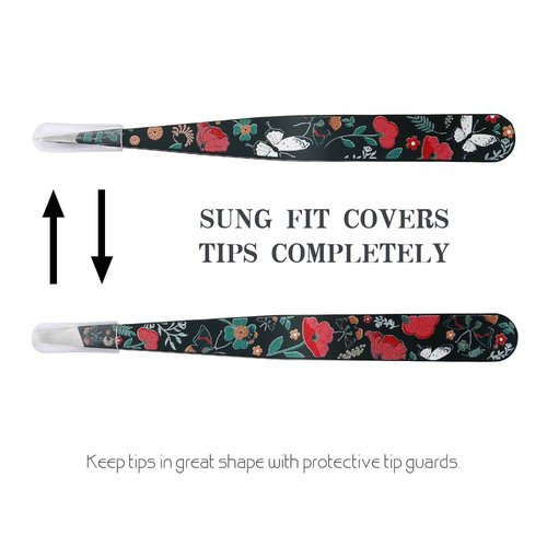 Tweezers - Pointed Slant Tweezer Set - Precision Tweezers for Women and Men Facial Hair, 420 Stainless Steel Pointed Slant Tweezers for Any Unwanted Hair; Ingrown Hair & Eyebrows, Includes Travel Case