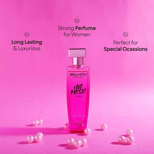BellaVita Luxury Hot Mess Perfumes for women (100ml) | Luxury Eau De Perfume for Women | Notes of Citrus, Mandarin, Passion Fruit, Floral & Fruity | Premium French Floral Perfume for Women