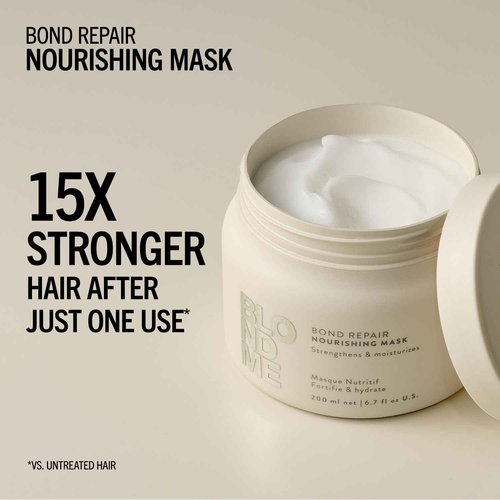 BlondMe Bond Repair Nourishing Mask for Blonde Hair, 6.7 Fl Oz | Intensive Hair Treatment | Adds Moisture and Softness |For Blonde, Lightened, & Grey Hair
