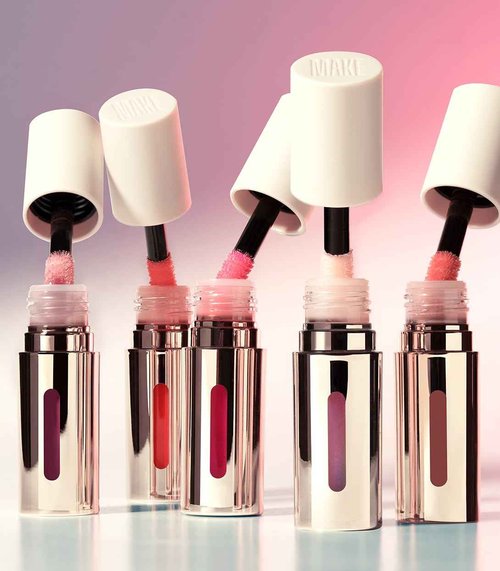 MAKE Beauty Serum Balm Hydrating Lip Oil. Vegan Moisturizing Lip Gloss with Plumping Effect. Lip Treatment Cream for Soft, Smooth, Shiny Lips - Shade, Nude Nova