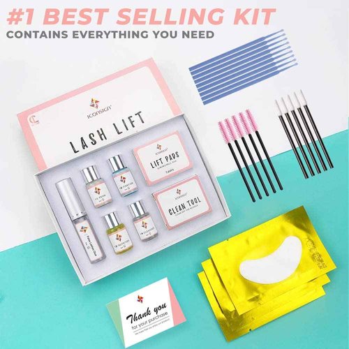 Lash Lift Kit & Brow Lamination Kit Bundle | Semi-Permanent Salon Grade Supplies for Perming, Curling, and Lifting Eyelashes | Professional DIY Eyebrow Lamination with Keratin Conditioning for Fuller,