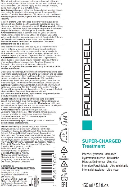 Paul Mitchell Super-Charged Treatment, Intense Hydration For Dry Hair, 5.1 oz