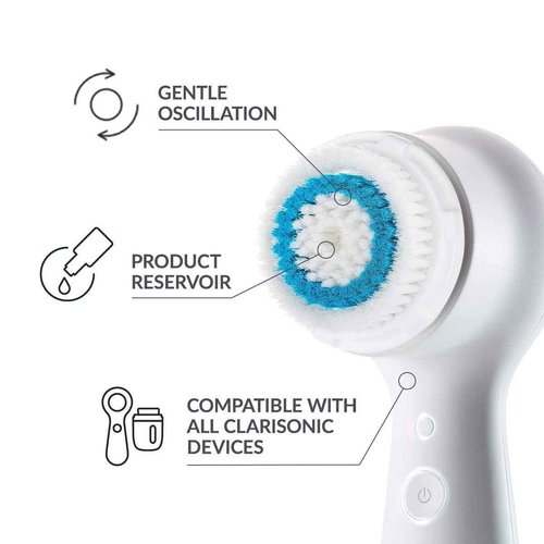 Clarisonic Facial Cleansing Brush Head Replacement for Mia 1, Mia 2, Mia Fit, Alpha Fit, Smart Profile Uplift, Deep Pore, 6 Count