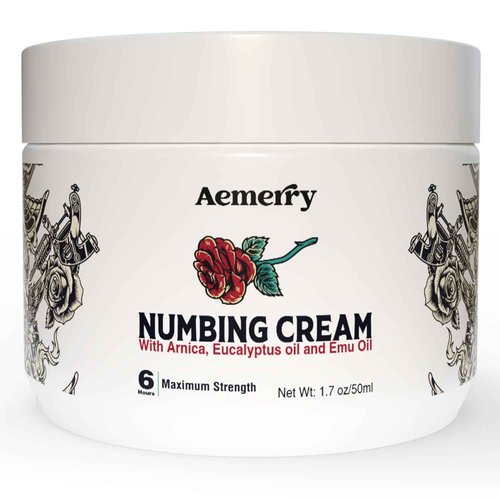 Tattoo Numbing CreamMaximum Strength: Numbing Cream for Tattoos, Extra Strength Numbing Cream - Up to 6 Hours Numbness for Multi-Purpose Use (White)