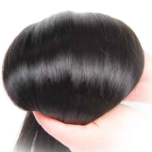 Straight Human Hair Bundles 10 12 14 Inch Trippy Hair Quick Weave 3 Bundles Human Hair 100% Unprocessed Raw Brazilian Virgin Hair Extensions for Black Women Natural Color