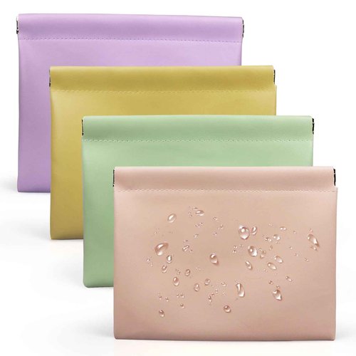 Muswelf 7.09″x5.51″ Small Pouches for Purse, 4PCS Cute Magnetic Mini Makeup Bag, Purse Organizers for Inside Large Storages, Organize Cosmetic, Lipstick, Jewelry,Coins in Women's Handbag