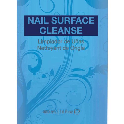 Gelish Nail Soak Off Surface Gel UV Top Coat Cleanser Bottle, 16 Fl Oz (2 Pack)