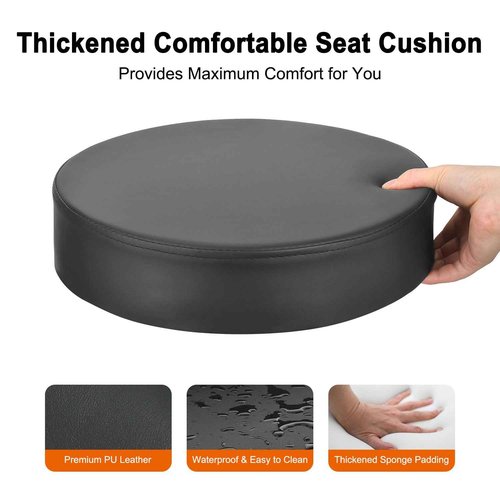 JOSTZHXIN Rolling Stool PU Leather Swivel Stools Height Adjustable, Drafting Work SPA Task Chair with Wheels, Home Office Salon Stool Chair (Style 2)