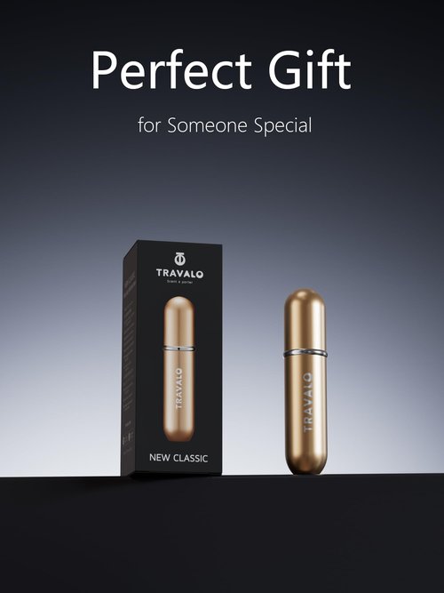 TO TRAVALO NEW CLASSIC Refillable Perfume Atomizer, Bottom Filling Fragrances Perfume Bottle, Mini Cologne Dispenser, Travel sized (GOLD)