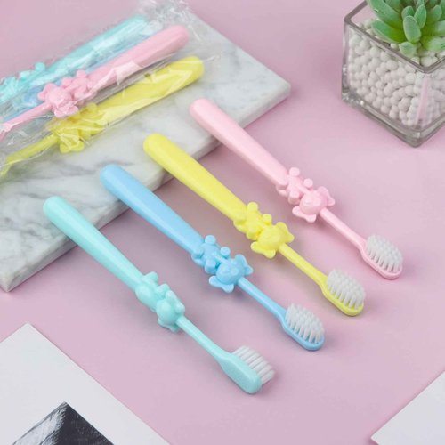 SLequipo 100 pcs Bulk Disposable Kid Toothbrushes Individually Wrapped, Toothbrushes Kids Toothbrush for Age 2+ Toddler Children Toothbrush Set Soft Bristles Boys Girls