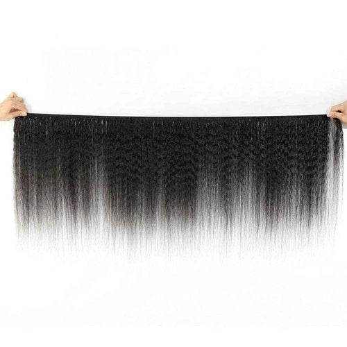 10 12 14 Inch #1B Yaki Straight Bundles Human Hair 3 Bundles Brazilian Remy Hair 100 Grams/Bundle 10A Grade Unprocessed Virgin Hairs Kinky Straight Bundle Weaves Extensions