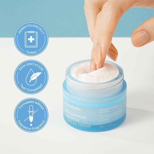 Revitalize & Nourish: Aquabarrier Ceramide Capsule Cream - Intensive Hydration & Skin Barrier Repair | 72-Hour Moisture Lock, Dermatologist Tested, 1.69 fl Oz