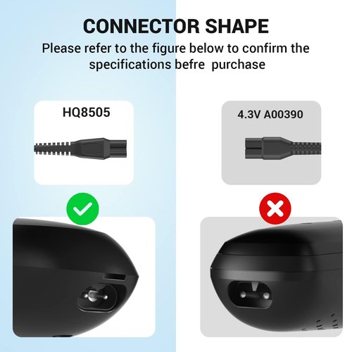 CGGXJP 15V Charger Cord Compatible with Philips Norelco HQ8505 3000 5000 6000 7000 9000 Series (Older Model) Multigroom MG5750 MG7750 MG7770 MG7790 Electric Shaver Razor Trimmer Adapter Charging Cord