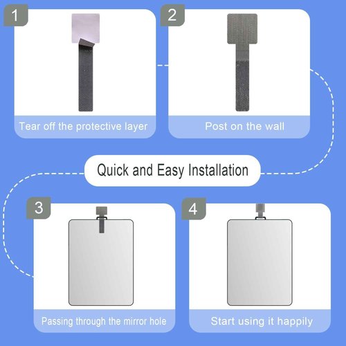 LUNCHIS Shower Mirror Fogless for Shaving Men Fog Free Anti Fog Bathroom No Fog Proof Anti-Fog Hanging Shatterproof RV (9” x 7”)