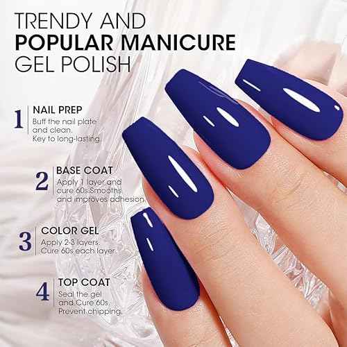 JR Nail Gel Polish 9pcs 15ml Set Blue Winter Serise Gel Polish Kit UV LED Soak Off Polish Nail Art Manicure Salon Diy Home Gift I