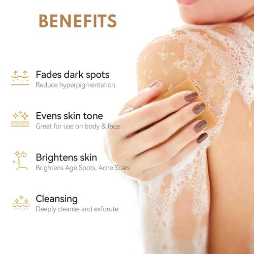 Simret Beauty Turmeric Soap Bar - Natural Face & Body Cleanser with Turmeric & Charcoal for Acne, Dark Spots, and Skin Brightening, Organic, Cruelty-Free, Sulfate-Free, 4.2 oz