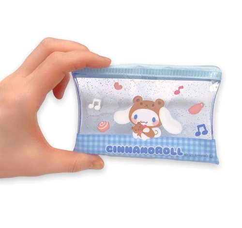 Sanrio Cinnamoroll Accessories Cosmetic Flat vinyl Mini pouch Zipper Case Bag 4.7 in (W) × 3.0 in (H)