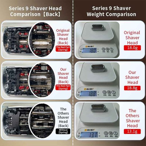 92B Series 9 Electric Shaver Replacement Head, Series 9 Shaving Razor Head S9 Foil & Cutter Razor Heads Compatible with 9290cc, 9291cc, 9370cc, 9293s, 9385cc, 9390cc, 9330s, 9296cc Etc