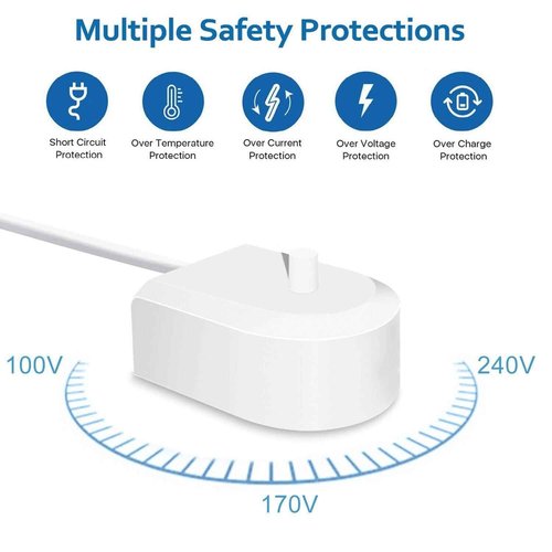 Replacement Charger Base for Philips Sonicare Electric Toothbrush HX6100, Travel Charger for Philips Sonicare HX3000 / HX6000 / HX8000 / HX9000 Series