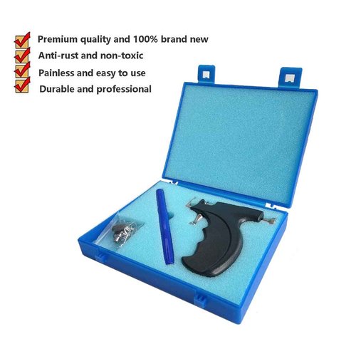 Professional Ear Piercing Gun Kit with 6 Pairs S925 Sterling Silver Earrings (18K Yellow Gold Plated)+10 Pairs 316L Surgical Stainless Steel Gun Stud Earrings