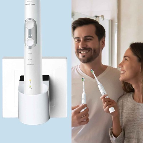 Electric Toothbrush Charger for Philips Sonicare Electric Toothbrush Models HX6100, HX3000, HX6000, HX8000, HX9000，2 in 1 Cordless/Cable Charger, IPX7 Inductive Charging Base Portable Travel (White)
