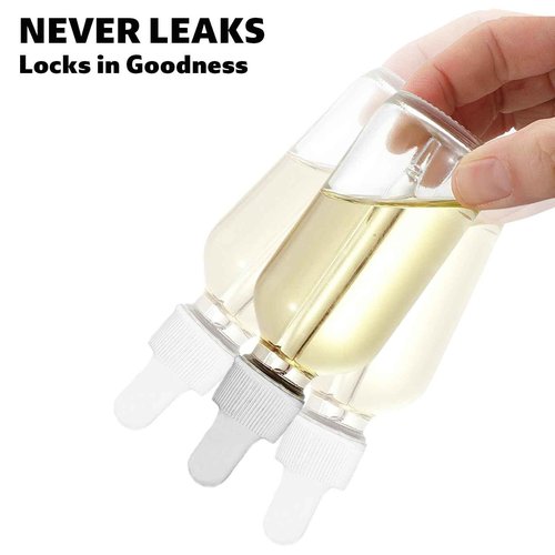 28 Pcs Clear 2oz Dropper Bottles Glass,60ml Empty Bottles,Leakproof for Tinctures, Essential Oils for Storage and Travel,Bottles for Droppers for Oils, Medicine Dropper, Eye Dropper