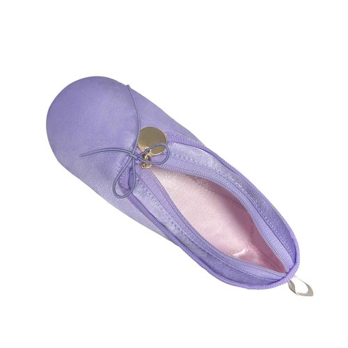 WKLOUYHE Ballet Shoe Makeup Bag Ballet Slipper Pouch Mini Makeup Bag Dancers Gifts Dance Bag for Girls (Purple)