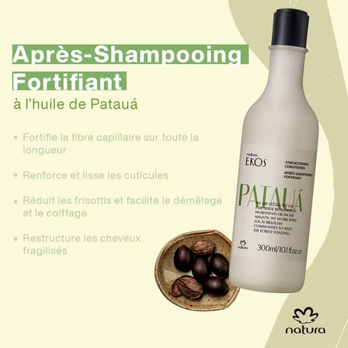 natura - Ekos Patauá Strengthening Conditioner - Repair & Renew Hair - Fortify Roots & Strands - Protein Rich - Vegan Hair Care - Brazilian Beauty Secrets - Personal & Self Care - 10.1 fl oz (300ml)